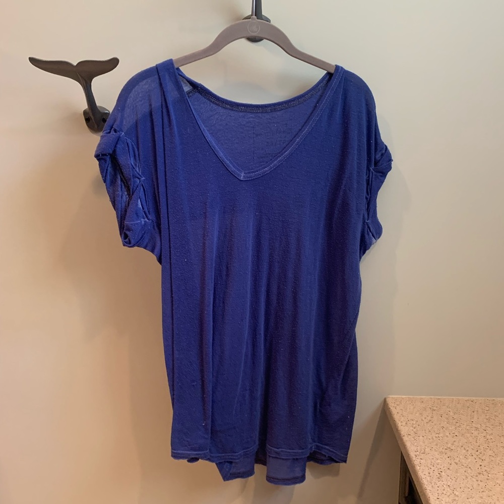Blue free people tshirt